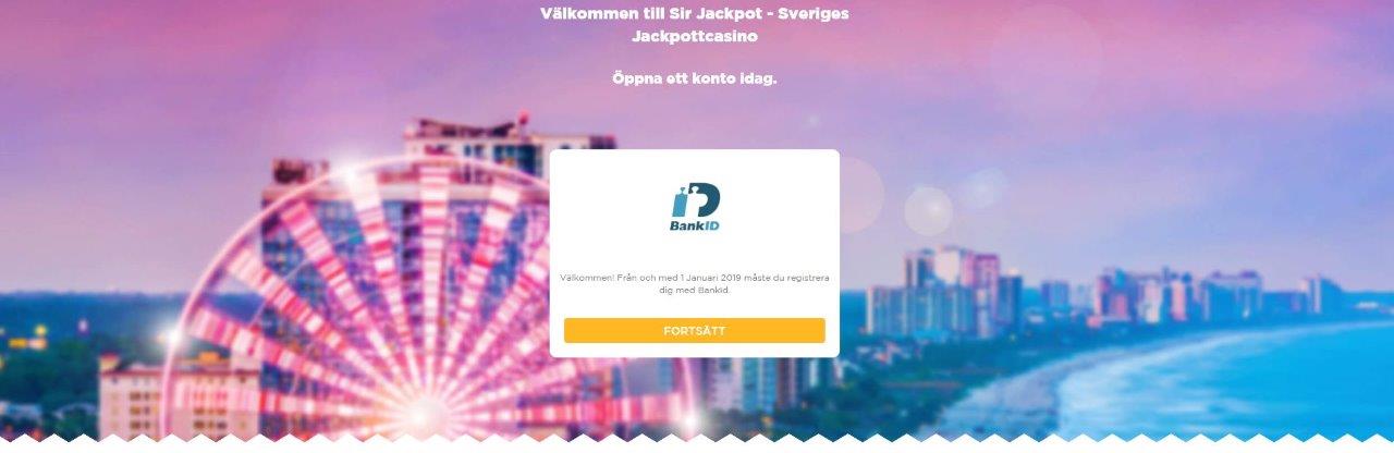Sir Jackpot casino bonus bankid live casino