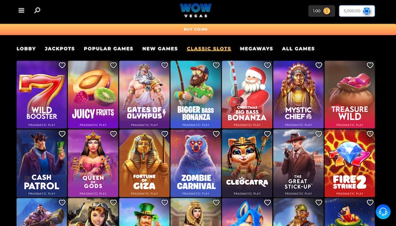 Wow Vegas sweepstakes casino