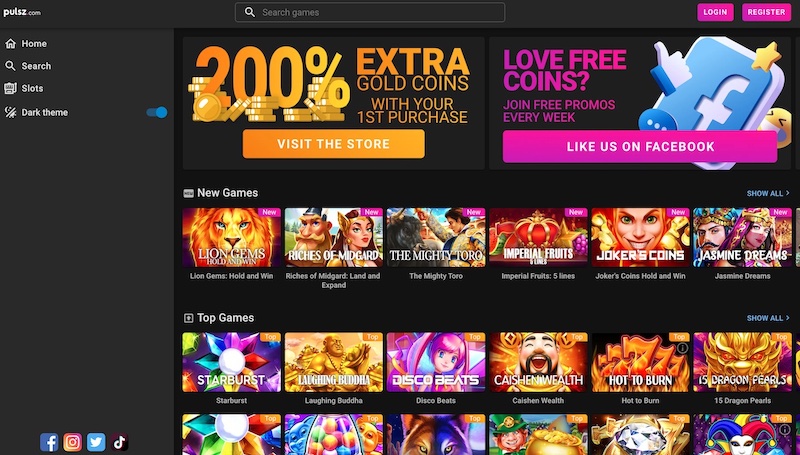 Pulsz sweepstakes casino