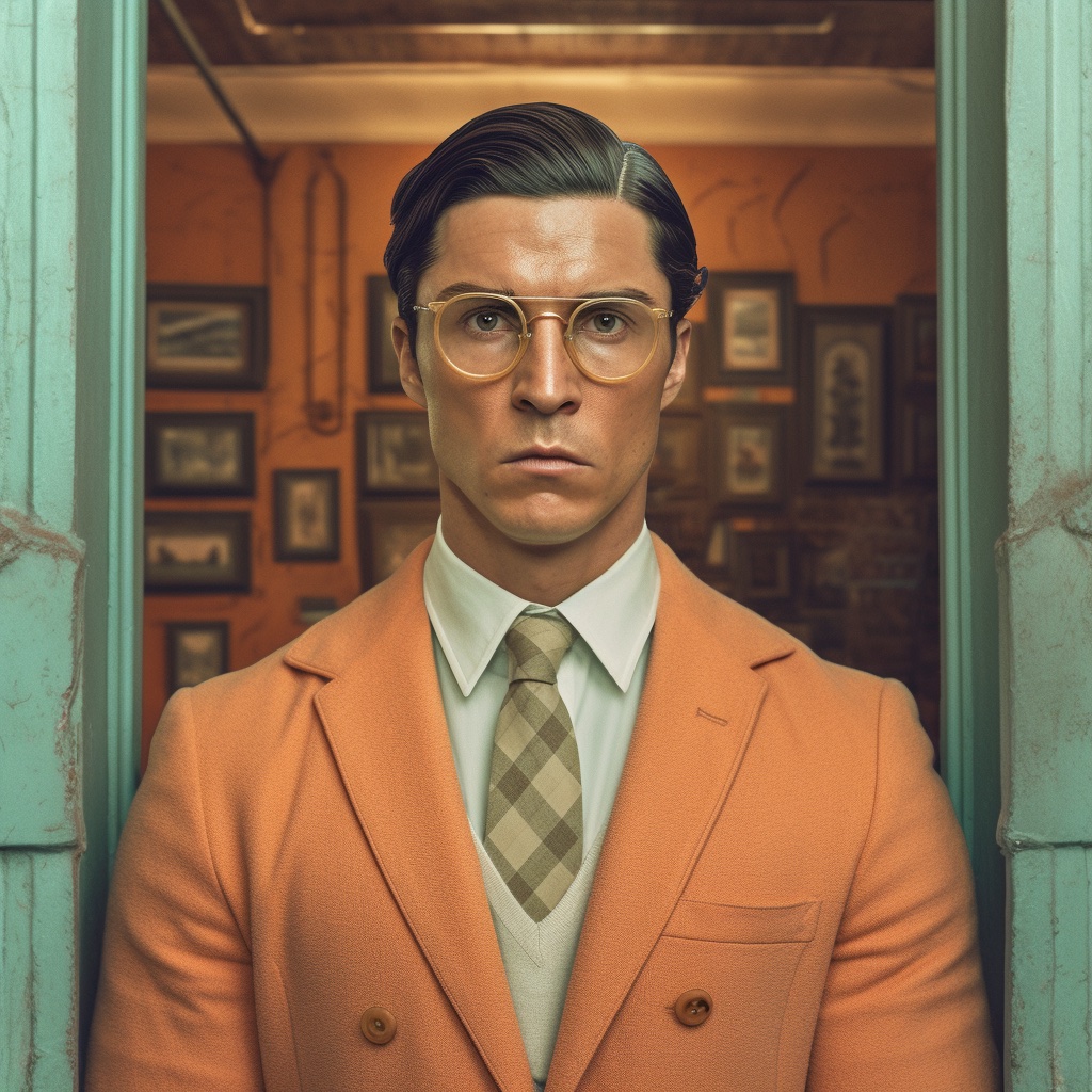 Cristiano Ronaldo starring in a Wes Anderson movie