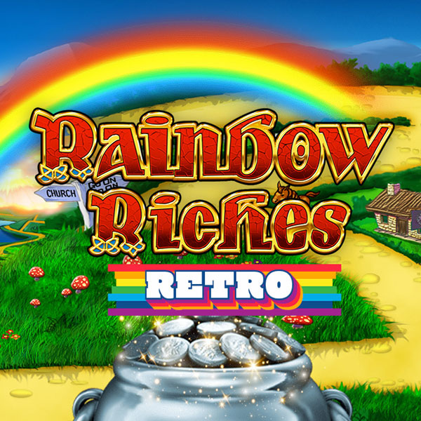 Logo image for Rainbow Riches Retro Slot Logo