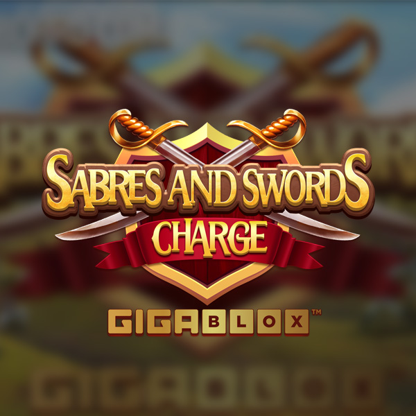 Logo image for Sabres And Swords Charge Gigablox Slot Logo