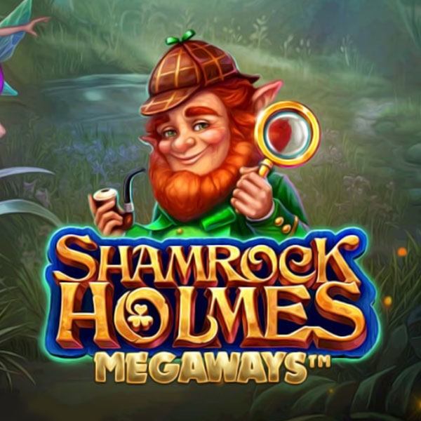 Logo image for Shamrock Holmes Megaways Spelautomat Logo