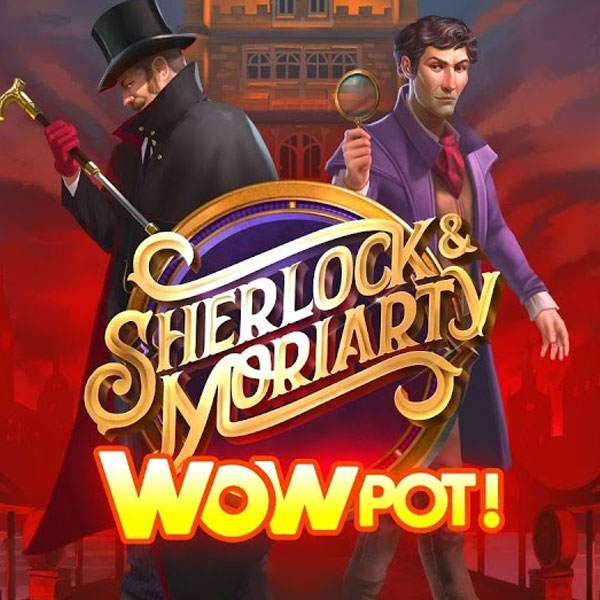 Logo image for Sherlock And Moriarty Wowpot Slot Logo
