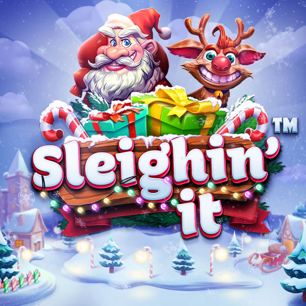 Logo image for Sleighin It Slot Logo
