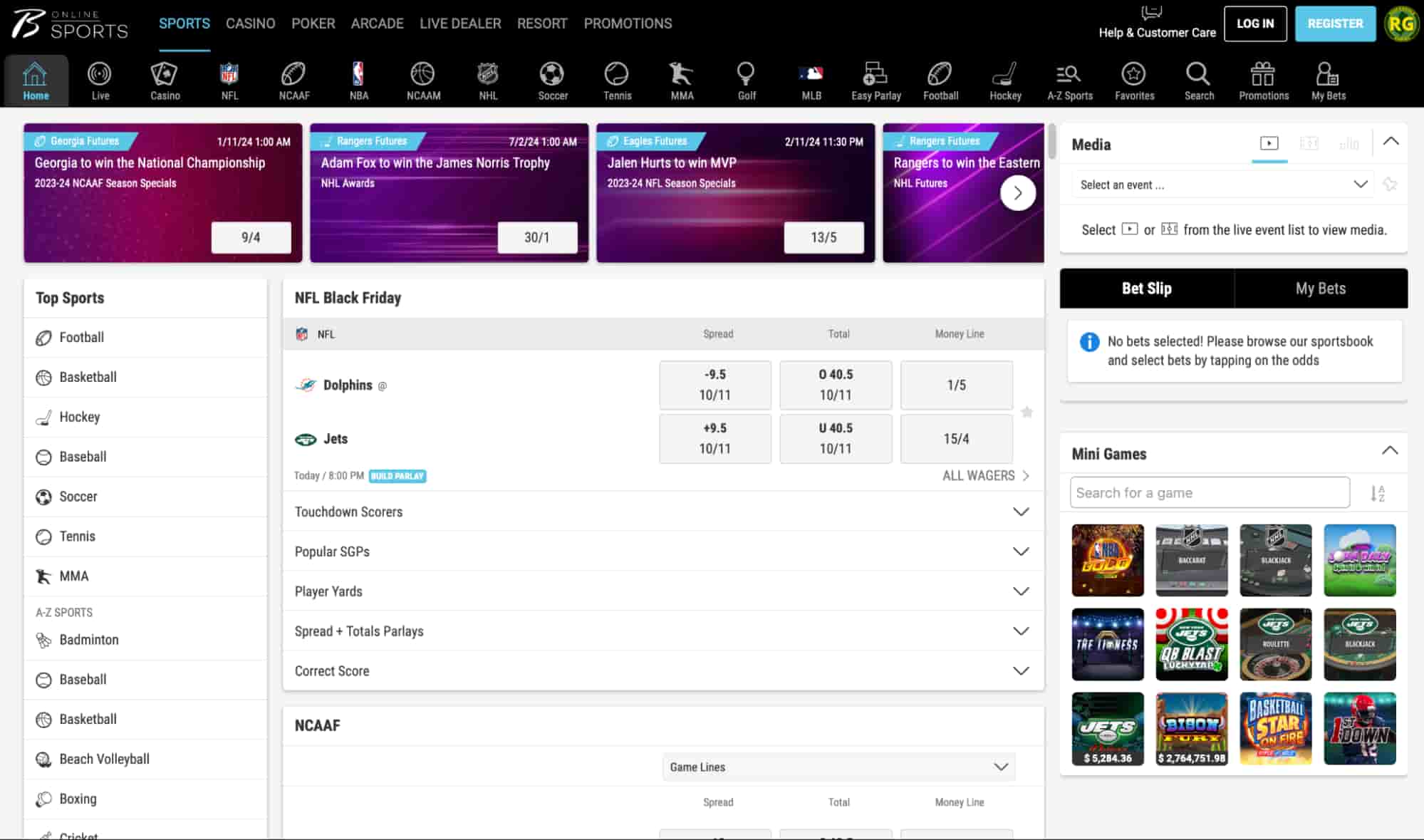 Borgata NJ sportsbook interface featuring betting markets, odds, and promotions