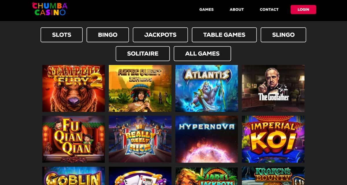 Chumba Casino game selection