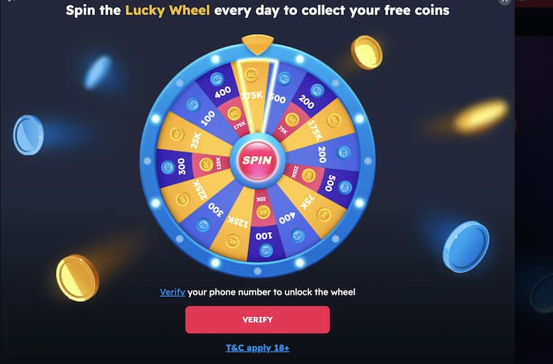 NoLimitCoins lucky wheel example