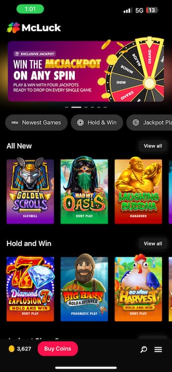 McLuck sweepstakes casino app