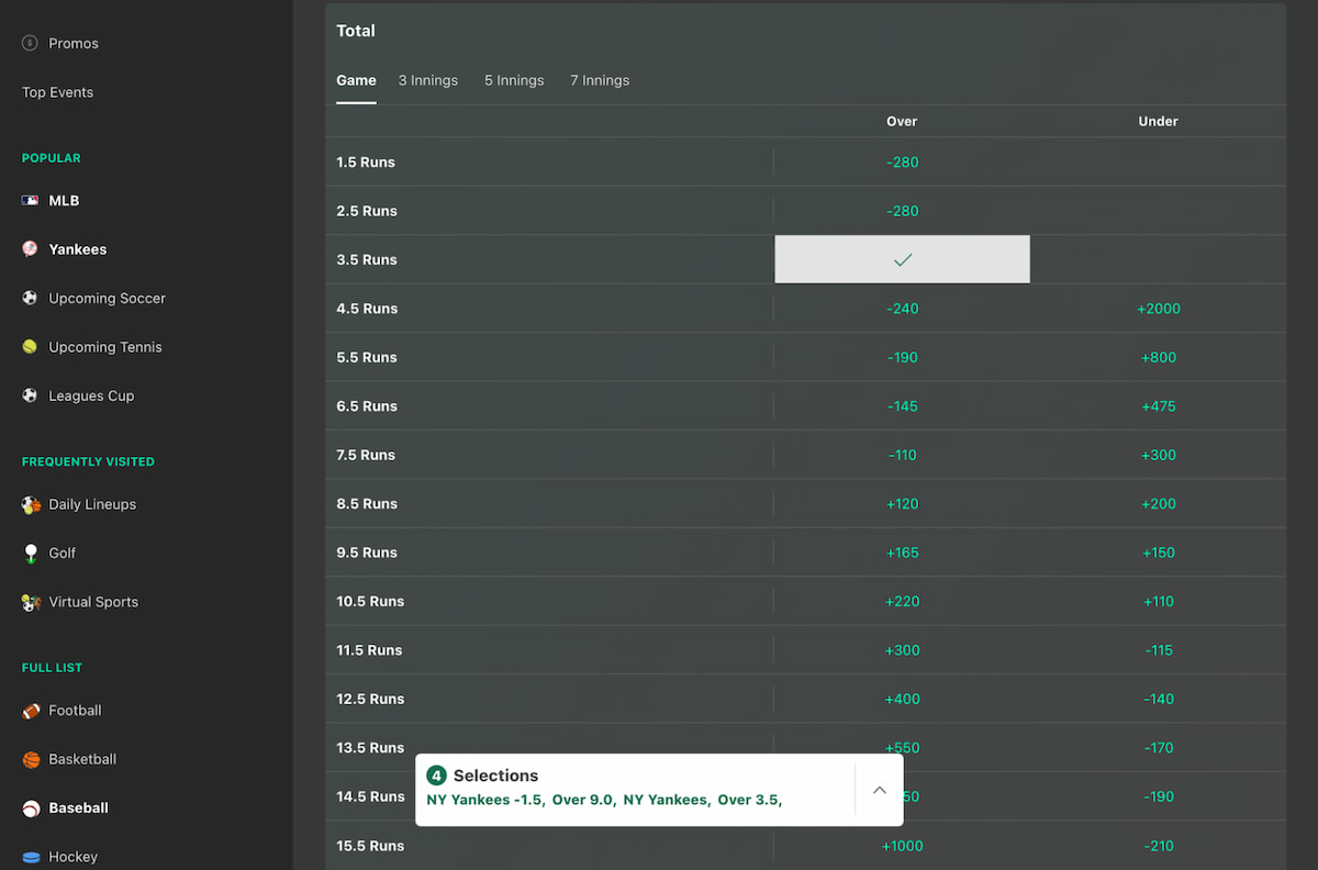 bet365 Review Same Game Parlay Builder