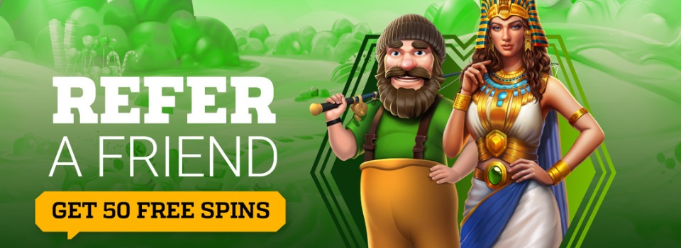 Playabets Refer a Friend 50 Free Spins Bonus