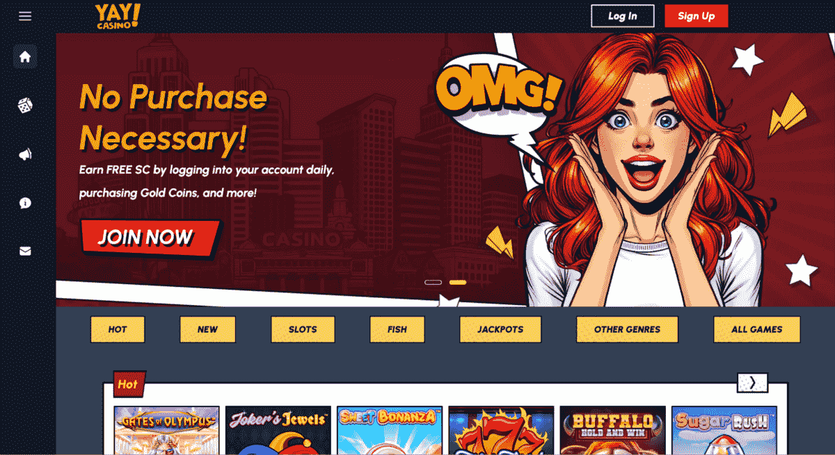 Yay Casino Home Page