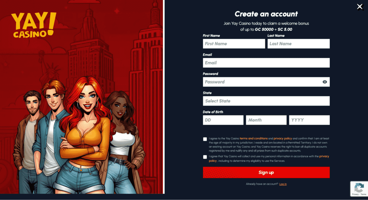 Yay Casino Signup