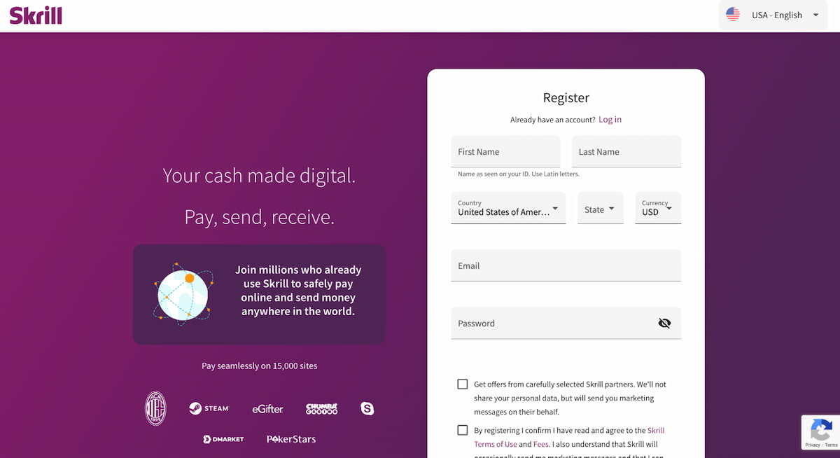 Skrill Registration