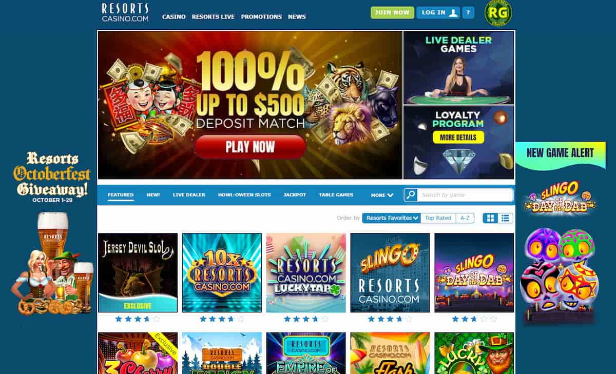 Resorts Casino Homepage