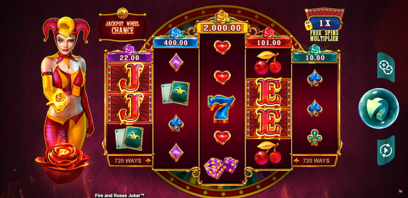 Fire and Roses Joker Slot Reels