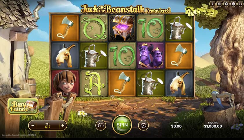 Jack and the Beanstalk slot reels