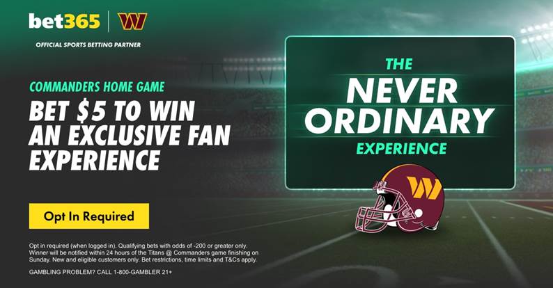 bet365 Virginia Promo Commanders Home Game