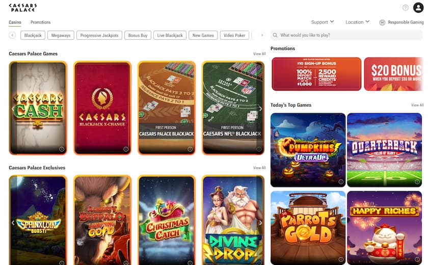 Caesars Palace Casino PA Online Casino Homepage