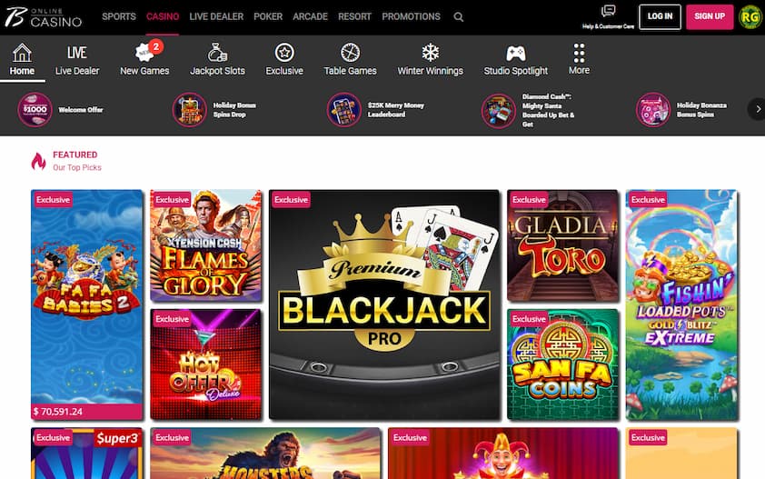 Borgata Casino Homepage