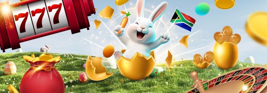 Bunny promoting Easter casino bonuses