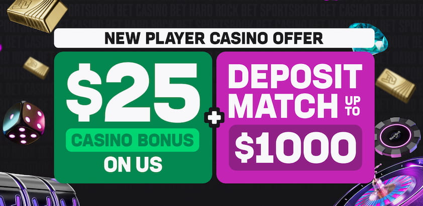 Hard Rock Bet Casino new player casino offer with no deposit and deposit match offers