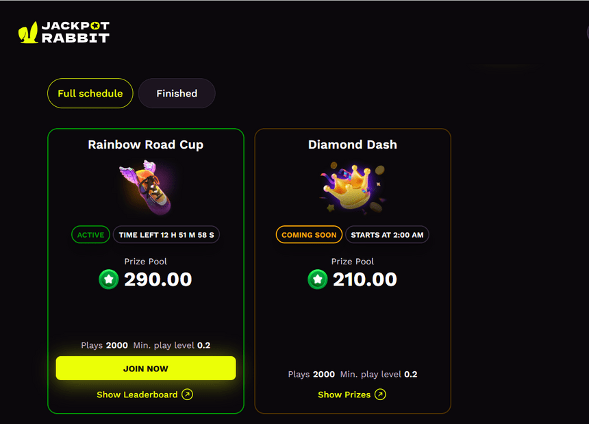 JackpotRabbit Tournaments