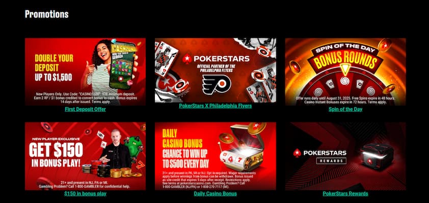 Poker Stars Casino bonus offer