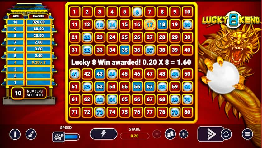 Lucky 8 Keno
