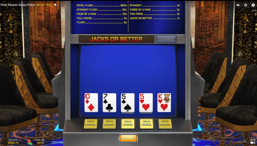 First Person Video Poker