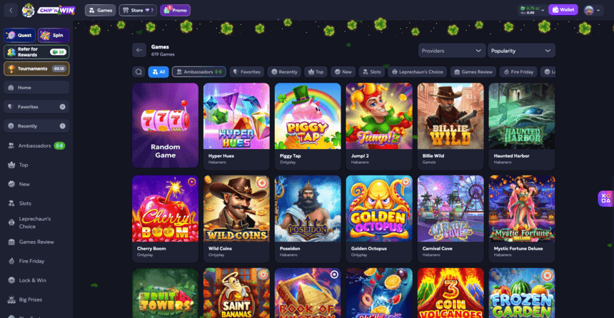 Chip’n WIN homepage