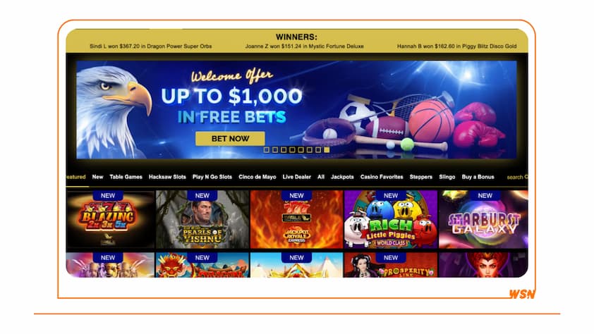 Eagle Casino Homepage