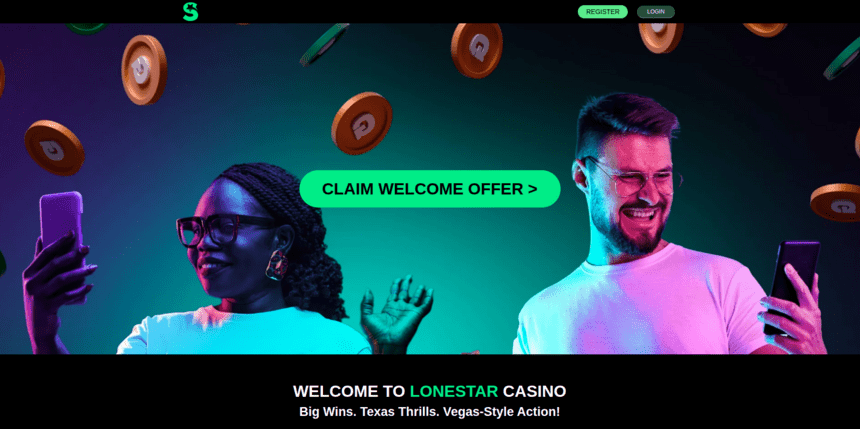 LoneStar Casino homepage
