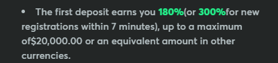 The first deposit at BC.Game