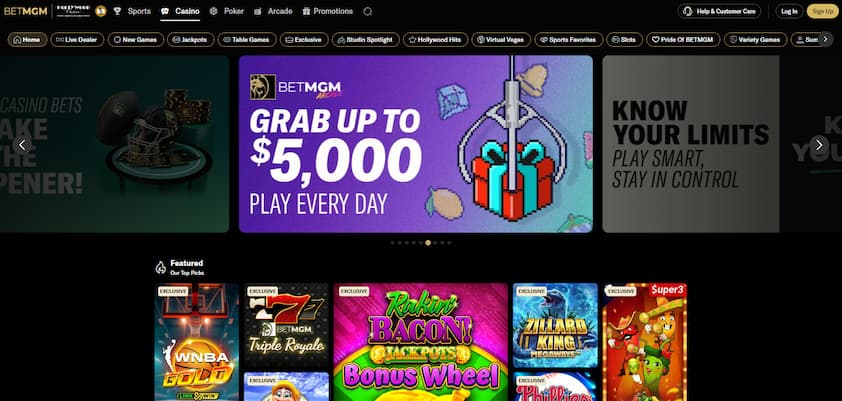 BetMGM Casino PA Homepage