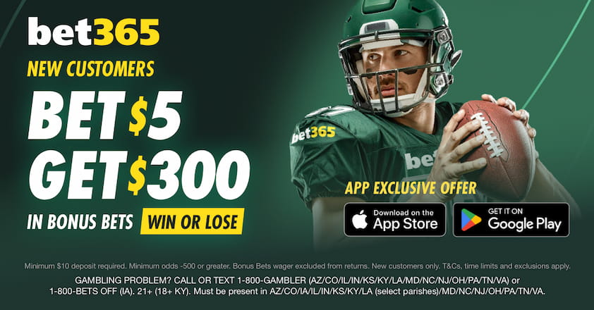 bet365 Special Promo Ahead of the NFL Season $300 Bonus Bets