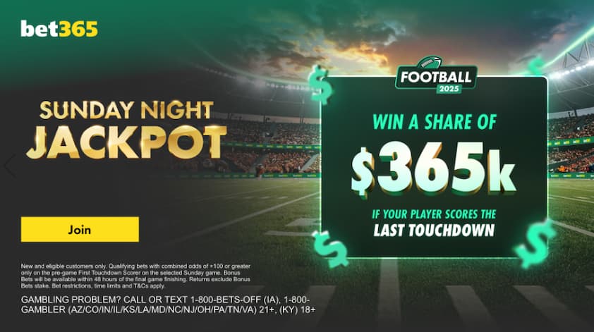 bet365 Sunday Night Jackpot Promo Offer