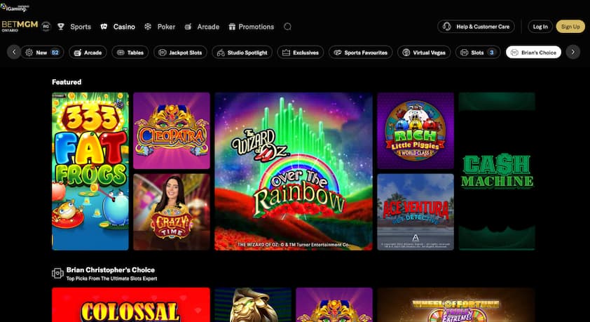 BetMGM Casino Canada Ontario Homepage