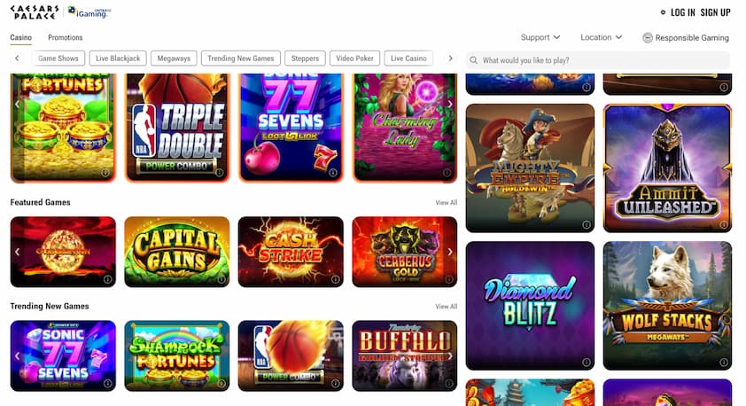 Caesars Palace Casino Canada Ontario Homepage