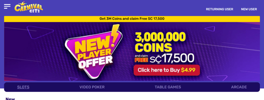 Carnival Citi Homepage
