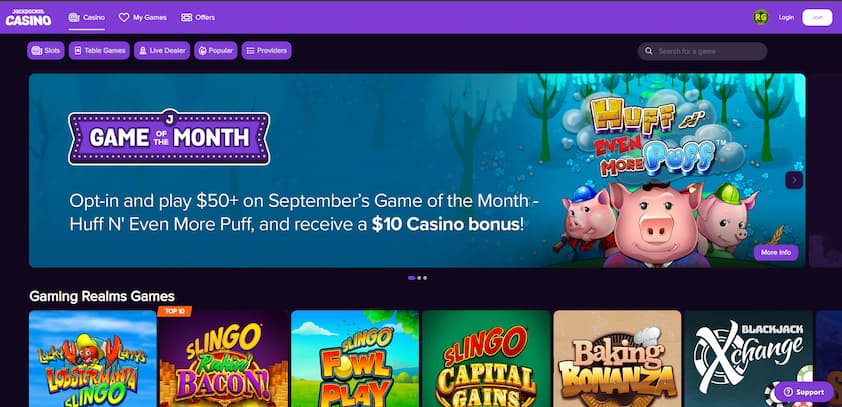 Jackpocket Casino Desktop