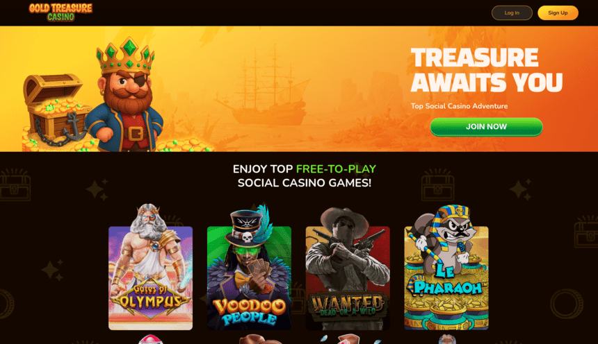 Gold Treasure Casino Homepage