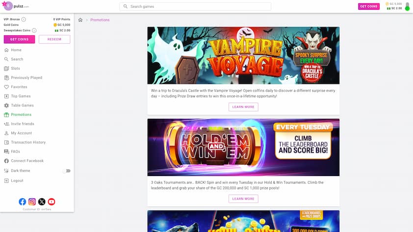 Pulsz Sweeps Halloween Bonus