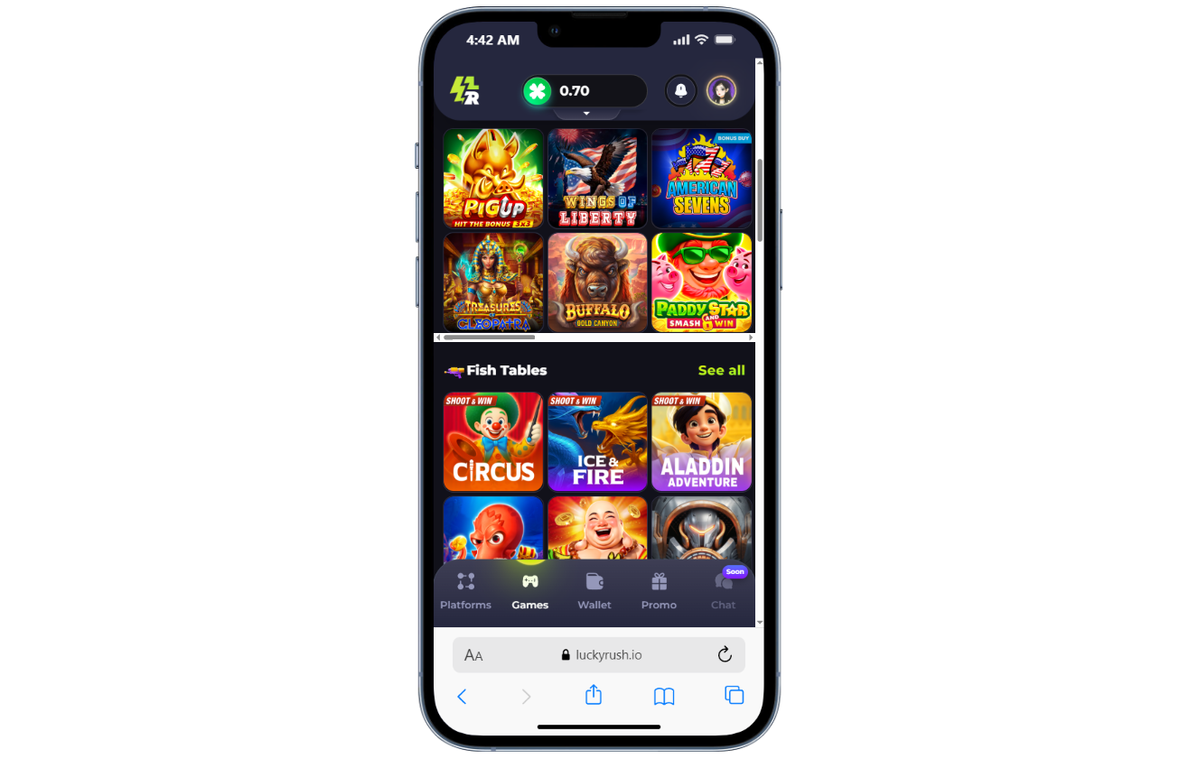 Lucky Rush Casino Mobile