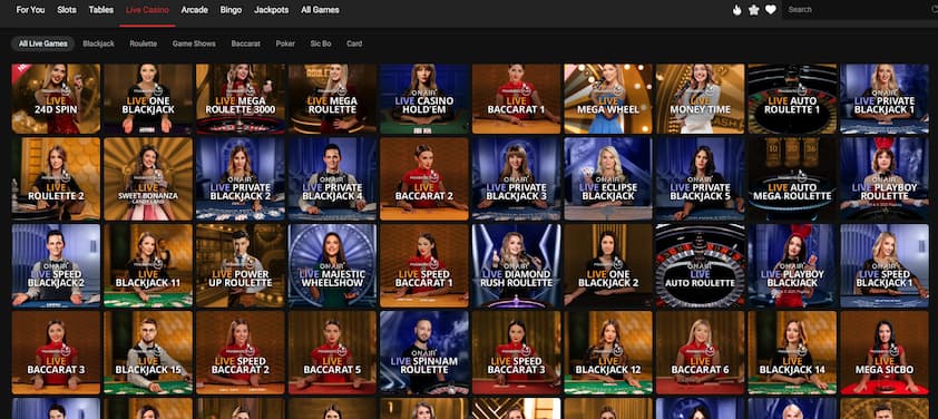 Ruby Fortune Casino Live Dealer Games