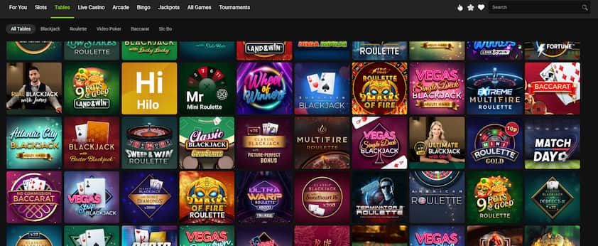 Gaming Club Casino Table Games