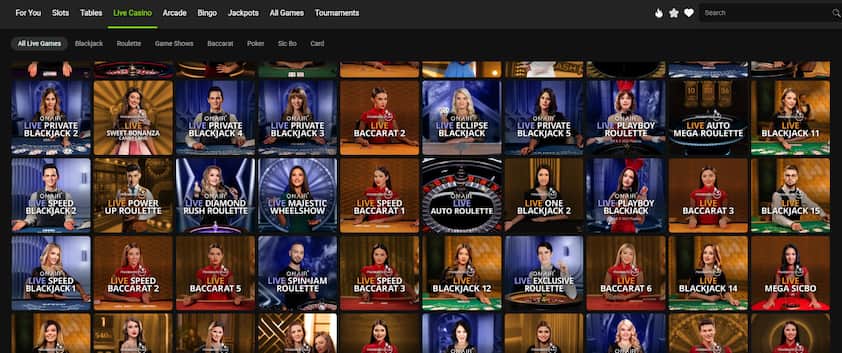 Gaming Club Casino Live Dealer Games