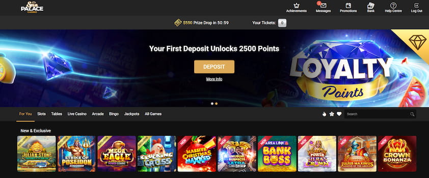 Spin Palace Casino Alberta Homepage