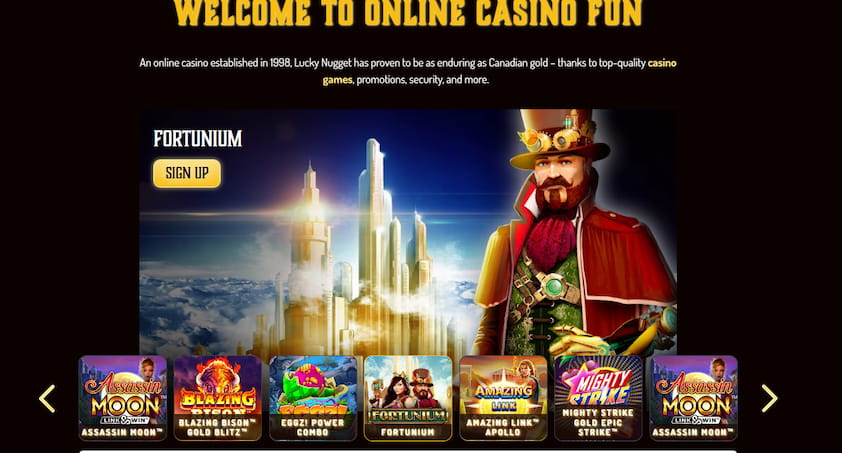 Lucky Nugget Casino Manitoba Homepage