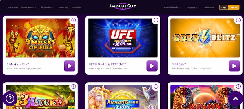 Jackpot City Casino Nova Scotia Homepage